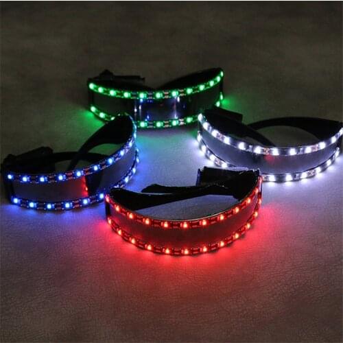 M72 Rave festivals led glasses luminous eyeglasses dance led costumes stage wears glowing props party show robot men projector