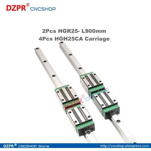 Precision Linear Guide HGR25 900mm 35.43in Rail HGH25CA Carriage Slide for CNC engraving robot Woodwork laser textile machine
