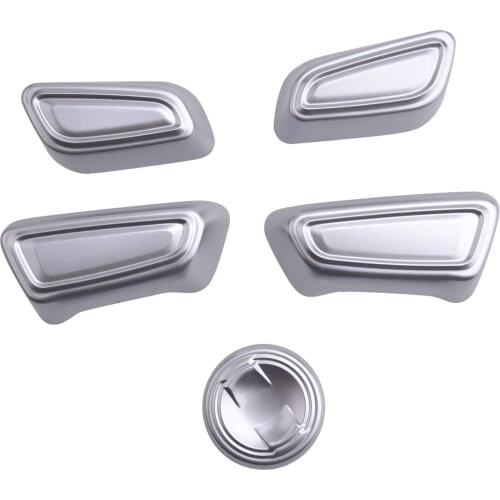 Silver Front Seat Adjust Switch Button Cover Cap Plastic Fit For Toyota Camry 2018 2019 2020