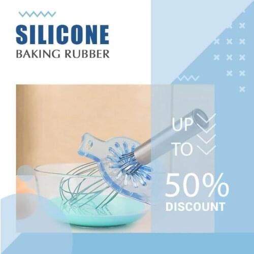 Silicone Baking Rubber Wipe Any Cream Easily Stainless Steel Whisk Stirrer Egg White Separator Kitchen Accessories