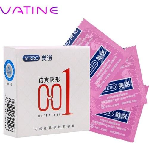 VATINE 3Pcs/set Sex Products Ultra Thin Condom Products for Adults Large Oil Lubricated Condom Sex Tools for Men Natural Latex