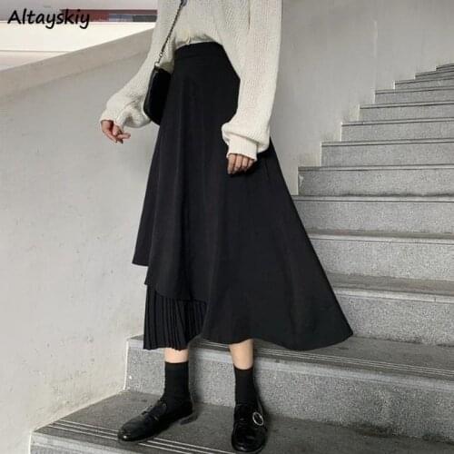 Skirts Women Irregular Korean Style Streetwear Vintage Sexy Female Casual Fashion Party Loose Chic Preppy Club Midi Elegant New
