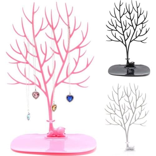 Jewelry Necklace Ring Earring Tree Deer Stand Display Organizer Holder Show Rack