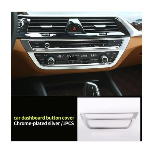 For BMW 6 series GT 2018-2019 ABS chrome car dashboard button cover 1pc