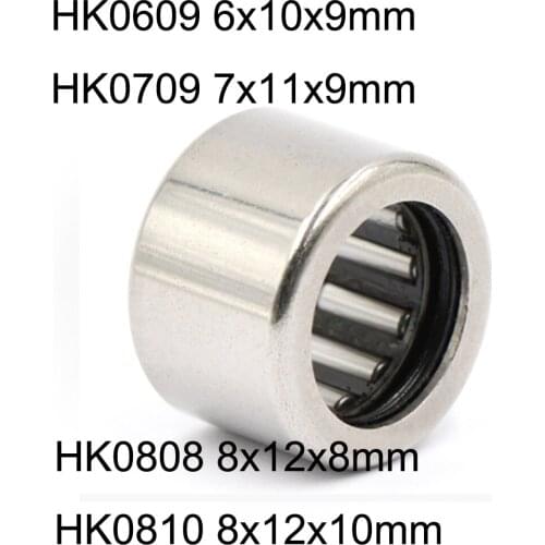 100pcs HK0609 HK061009 6*10*9 6x10x9 mm Metal Needle Roller Bearing Bearings HK0709 HK0808 HK0810