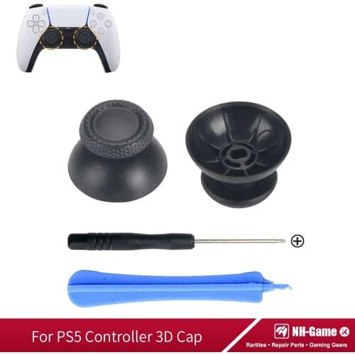 2pcs/lots Free Shipping With Tool Replacement Analog For PS5 Controller 3D Joystick Thumb Stick Cover Colorful Mushroom Cap