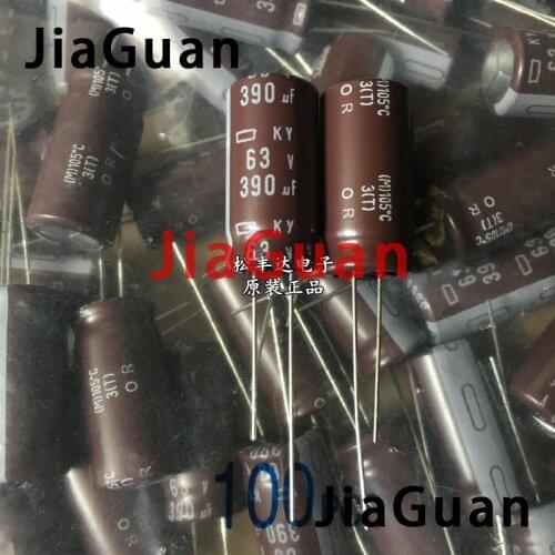 20pcs NEW CHEMI-CON 390uf/63v NIPPON KY 63V390UF 12.5x25MM electrolytic Capacitor 390UF 63V NCC ky 63v 390uf