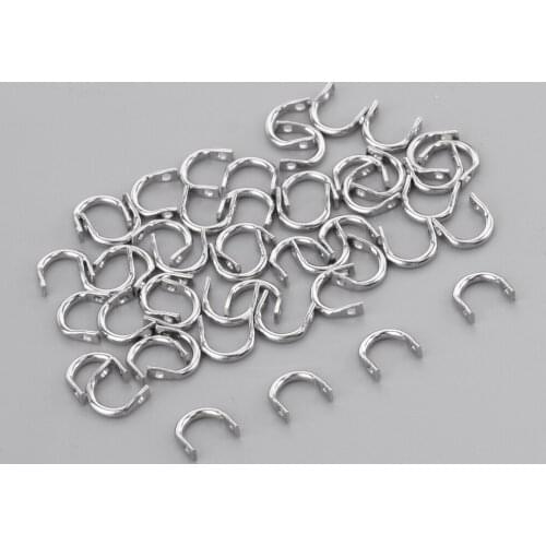 50pc Easy-Spin Clevises Clevis Stainless Steel DIY Spinnerbaits Fishing Lure Accessories Tackle Craft S/M/L