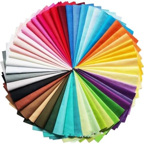 50 Pieces Pure Cotton Twill Fabric Pure Cotton Rainbow Patchwork For Sewing Accessories Quilted Quilt Pillowcase Handicraft