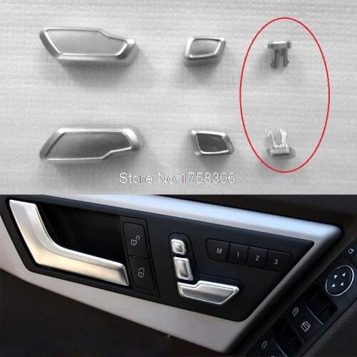 6PCS/SET Car Interior Decoration fit for Mercedes-Benz A B CLA GLA Class Auto Seat adjustment button switch trim