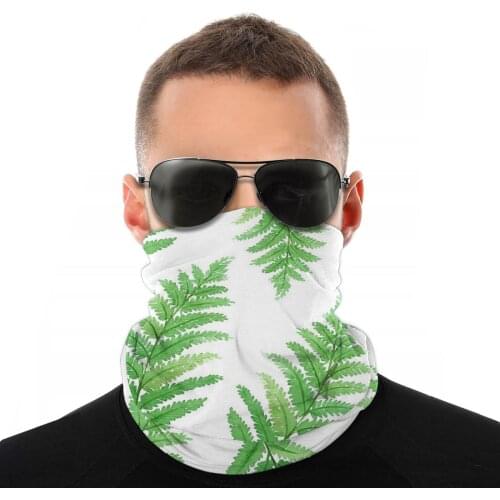 Watercolor Leaves Magic Scarf Neck Face Mask Unisex Halloween Tube Mask Tubular Bandana Windproof Headband Cycling Climbing