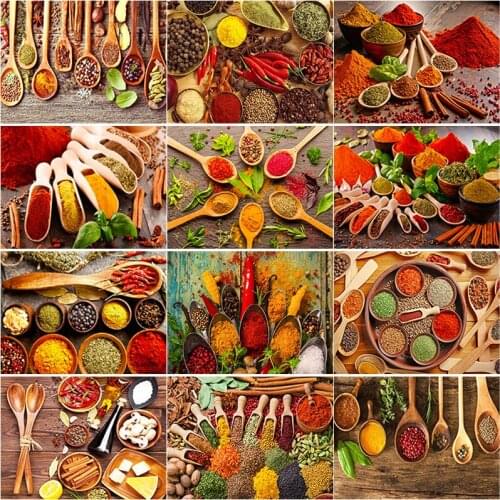 New DIY 5D Diamond Embroidery Color Taste Cross Stitch Condiment Diamond Painting Sunset Full Square Round Drill Home Decor Gift