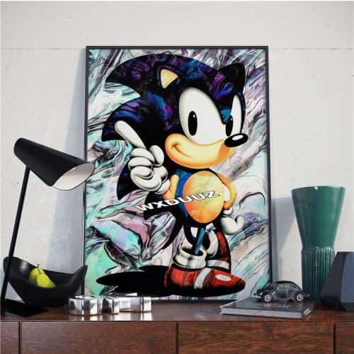 Animation HD Quality Kindergarten Childrens Room Poster Oil Painting Cartoon Abstract Retro Wall Art Style Home Decoration