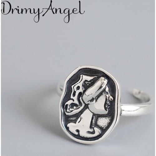 Bohemian Silver Color Queen Rings For Women Men Engagement Rings Girls Party Gifts Anillos 2019