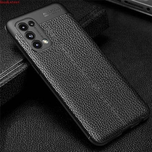 For OPPO Reno 5 5G Case Luxury Litchi Striae Full Soft Silicone Cover ShockProof Case For Oppo Reno 5 Pro 5G Reno5 Phone Cases