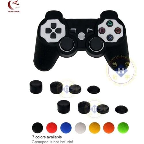 HOTHINK 9PCS/LOT Silicone Rubber Soft Skin Gel Cover Case Joystick Cap Button cover For PS3 Dualshock 3 Controller