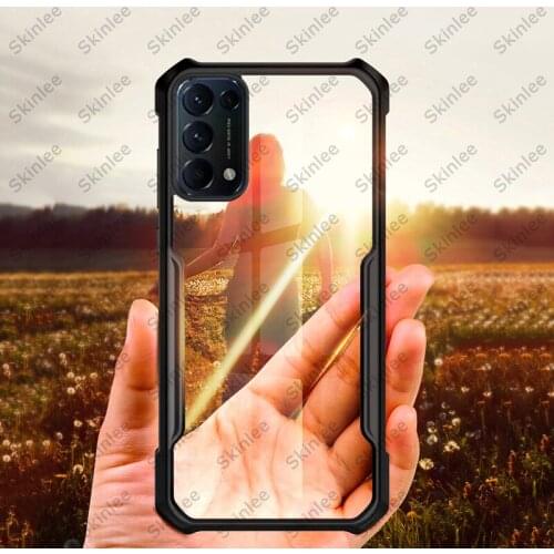 Skinlee For OPPO Find X3 Lite Case Official Original Shockproof Clear With Soft Frame Airbag Cover For OPPO FindX3 Lite