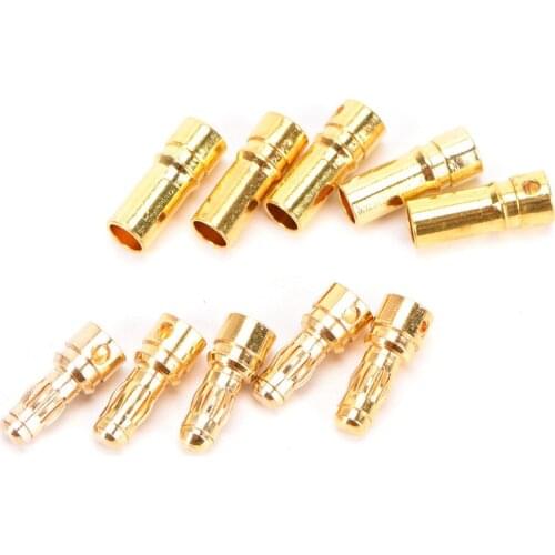 20 pairs 3.5 mm Gold-plated Banana Plugs Engine Electronic Connectors