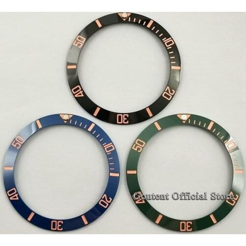 Goutent 38mm New Style Watch Bezel Insert Black/Blue/Green Bezel Parts Fit 40mm Automatic Watch