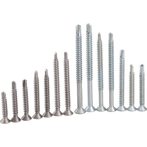 GuHua Stainless Steel Cross Countersunk Flat Head Drill Tail Self Tapping Screw KA Hardened Phillips Self Drilling Screws 20pcs
