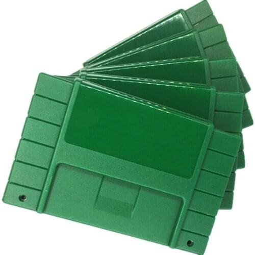 ArmyGreen color Game Cartridge Replacement Plastic Shell For NTSC SNES game card 16BIT game card Shell