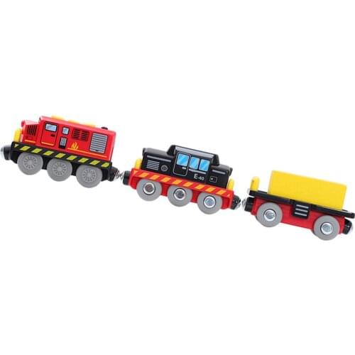 Magnetic Electric Locomotive Train Toy Transportation Vehicle Compatible With Wooden Tracks Parent-child Interactive Toy Gift