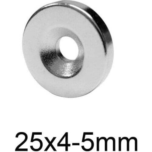 5/10/15PCS 25x4-5mm Neodymium Magnet 25*4 Hole 5mm N35 Round Strong Countersunk Permanent Magnetic Magnets Disc magnet 25*4-5mm