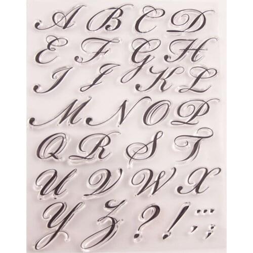 Non-toxic Silicone DIY Cake Alphabet Stamp Set Letter Shape Kitchen Baking Transparent Seal Fondant Cake Stamp Mold