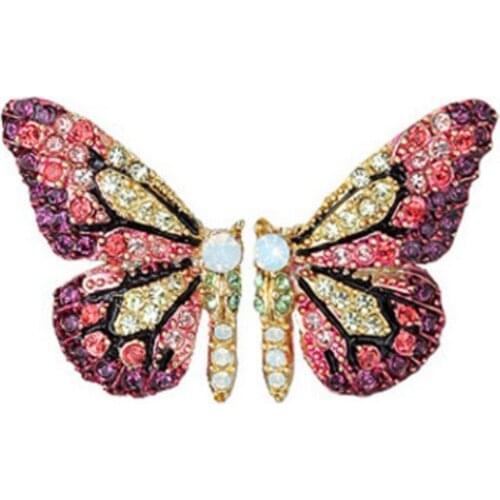 Bohemian Butterfly Crystal Earring Stud For Girls Chic Multicolored Rhinestone Butterfly Earring 2019 Women Jewelry bijoux femme