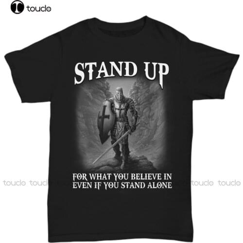 New Knight Templar T-Shirt Christian Warrior Of God Tee Gift Stand Up For Believe In Tshirt Cotton Tee S-5Xl Unisex