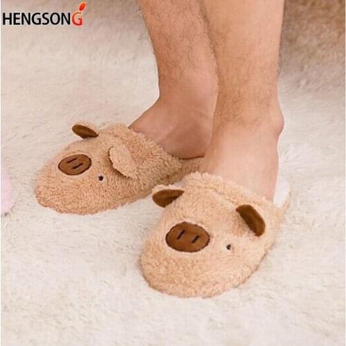 NEW Winter Womens Slipper Home Shoes For Women Chinelos Pantufas Adulto Fashion Lovely Bear Pig Indoor House Slippers With Fur