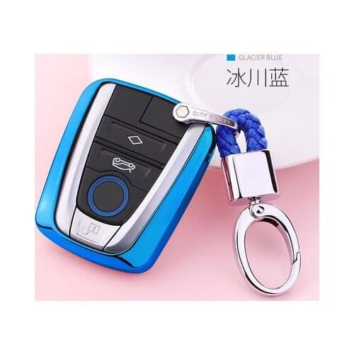 New Soft TPU Car Key Case Cover for BMW I3 I8 Series Car Styling Protection Key Shell Keychain Ring Accessories