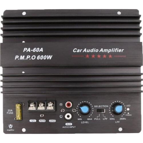 OOTDTY 12V 600W Car Audio Amplifier Board PA-60A Subwoofer Circuit Module
