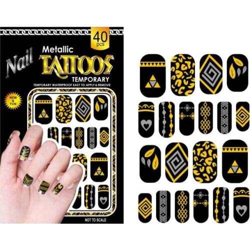 Wholesale new arrival gold blocking water Nail care polish wrap patch 40pcs/pack Nail Art foil sticker 500pack/lot free shipping