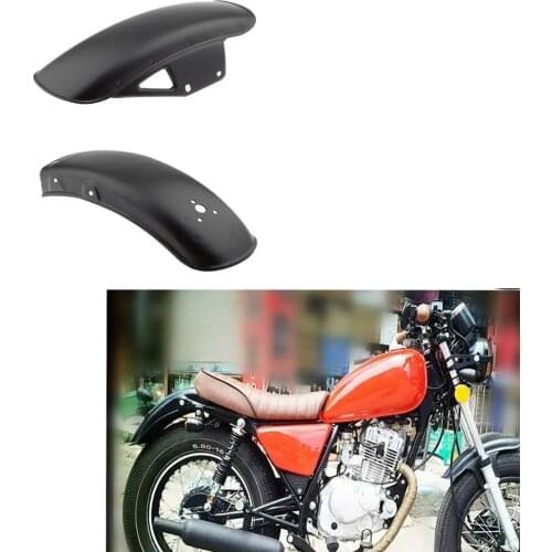 Front Rear Mudguard Mud Flaps Splash Guard Replacement Part for Suzuki GN125 GN250 - Black