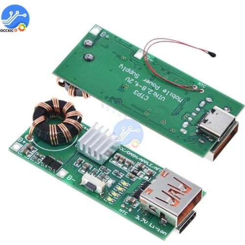 QC4.0 QC3.0 PD USB Type-C Quick Charge Board 3.7V to 5V 9V 4.5A 18W Boost Mobile Phone Power Bank Charger Module