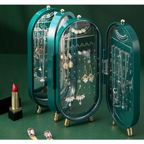 Шкатулка Earring Storage Box Family Exquisite INS Style Large Capacity Jewelry Necklace Jewelries Display Rack Receive A Case