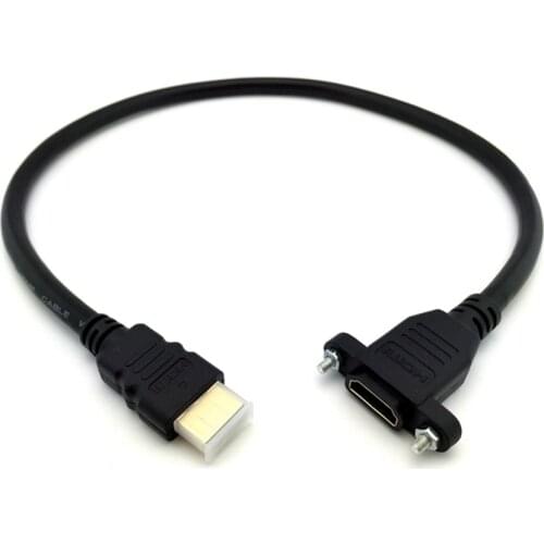 HDMI 2.0 Cable HDMI v2.0 male to female panel mount w/ screw 4K*2k 60Hz HD extension cable 50CM