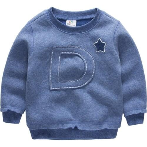 Boys Sweatshirt Casual Letter Long Sleeve Hoodies for Boys Kids Clothing Autumn Cotton Toddler Baby Pullover 2 3 4 5 6 7 8 Years