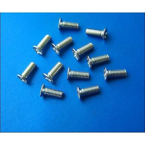 KM1.2 M1.4 M1.7 M2 M2.5 M3 *2 3 4 5 6 7 8 10 12mm silver or black flat head cross phillips machine teeth screws