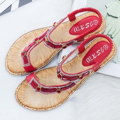 Ladies Shoes Bosimiya Ladies' Shoes Fashion Sandals Ladies' 2019 Summer Blue Check Stripe Flat Shoes