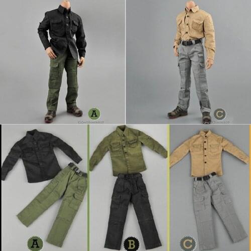 ZYTOYS 1:6 ZY5040 Man PMC Shirt Combat Pants Clothes Fit 12'' Male Figure Body Accessories