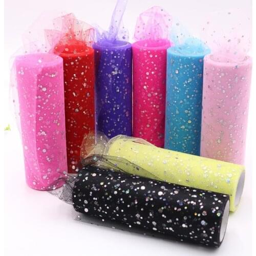 10Yards 15CM Glitter Sequin Tulle Roll Wedding Decoration DIY Crafts Birthday Party Supplies Glitter Sequin Tulle Party Supplies
