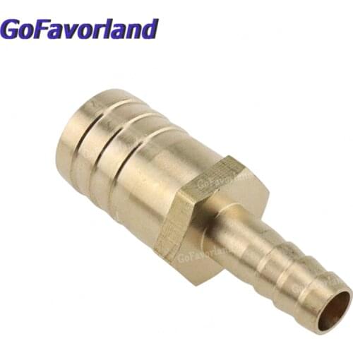10mm×20mm) 3/8" to 3/4" Fitting Reducing Barb Connector Brass Straight Hose Pipe Gas Splicer