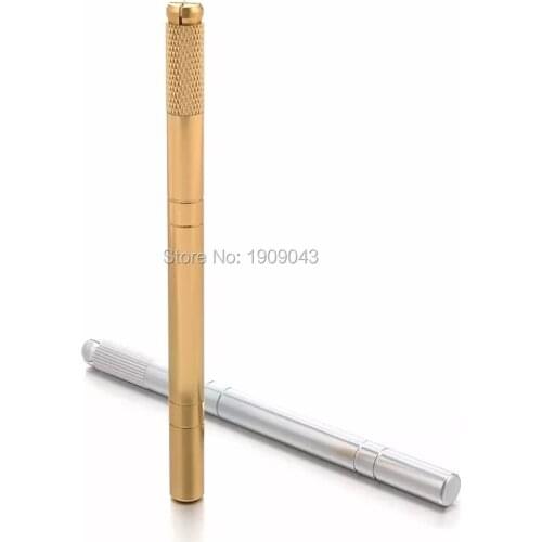 10pcs High Quality Golden/ Silver Tebori Pen Microblading pen for permanent makeup eyebrow tattoo manual pen needle blade pen