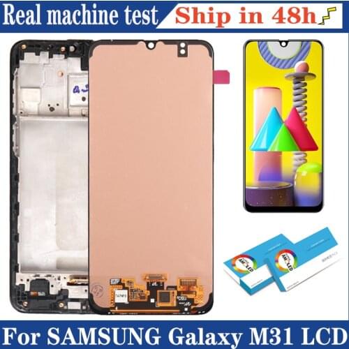 100% Original 6.4'' AMOLED Display for Samsung Galaxy M31 M315 M315F SM-M315F LCD Touch Screen Digitizer Assembly Repair Parts