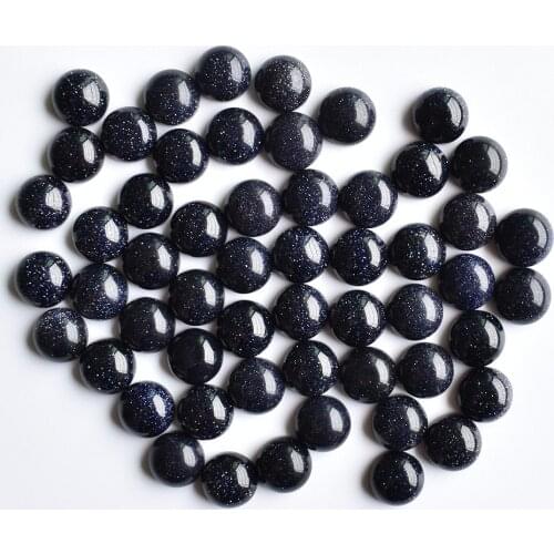 2020 fashion hight quality blue sand stone round cab cabochon beads for jewelry Accessories 8mm wholesale 50pcs/lot free