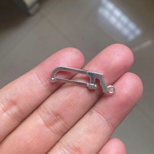 30PCS Tools Saw Charms Pendants,Tibetan Silver Color Diy Necklace Handmade Earring Aesthetics Accessories Jewelry Making Gifts