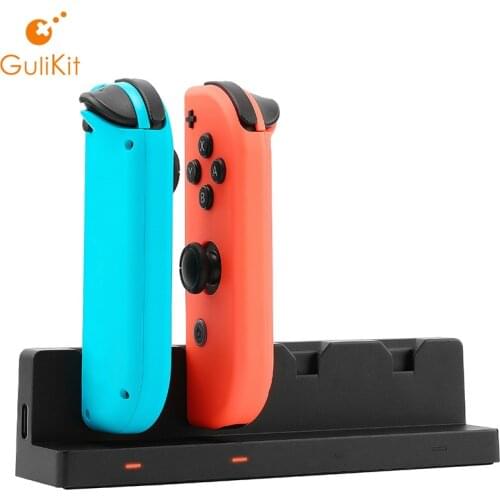 Gulikit 4 In 1 Charging Dock With LED Indication For Nintend Switch Joycon Controller Stand Charger Station