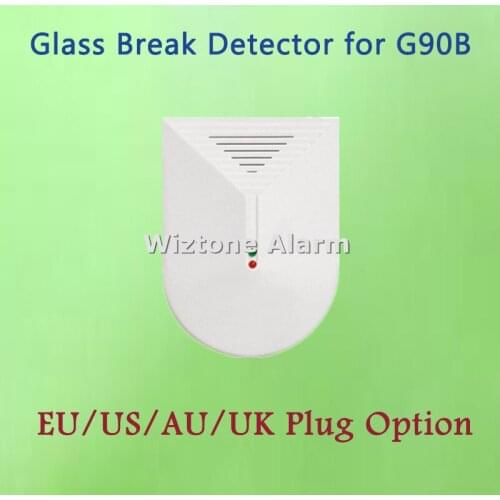 433mhz Wireless Glass Break Sensor Glass Detector For Android IOS APP Controlled WIFI GSM Alarm G90B